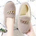 Womens Slippers Warm Short Plush Lining House Shoes Moccassins Slip on Fashion Lady Flats Loafers Non Slip 2023