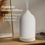 Ceramic Diffuser 100ml Essential Oil Diffusers  Aromatherapy Ultrasonic Humidifier Timer 7 LED Colors  Lights For Home Office