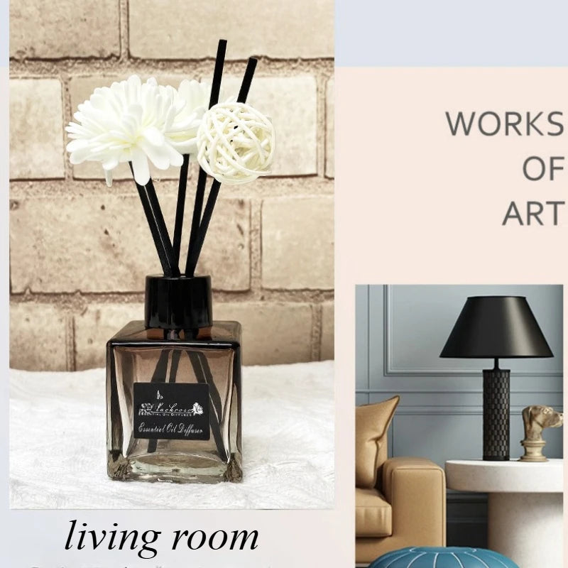 50ML Reed Diffuser Oil Flameless Home Fragrance Oil Air Freshener Scent Air Car Odor Sticks Aromatherapy Diffuser Office Decor