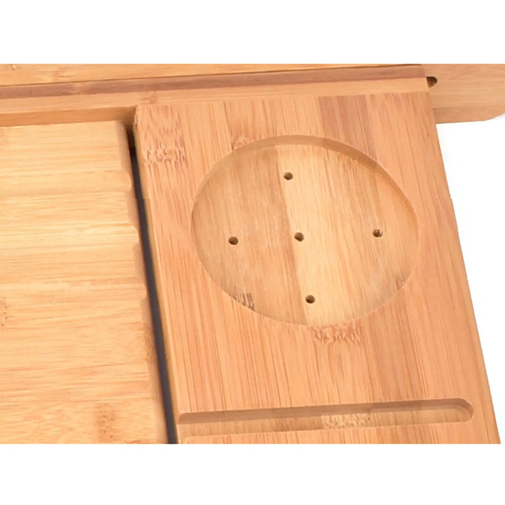 Bamboo Bath Tray Table Bathtub Caddy Tray Over the Tub Shelf Bath Holder