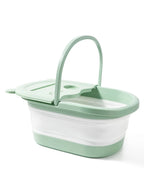 1 Piece Foldable Massage Foot Basin For Adults, Home And Dormitory Use Simple Design With Cover, Deep Soaking Foot Bath