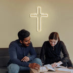 Baptism Cross Neon Sign Led Cross Shaped Light for Baptism Christening Decoration First Communion Good Friday