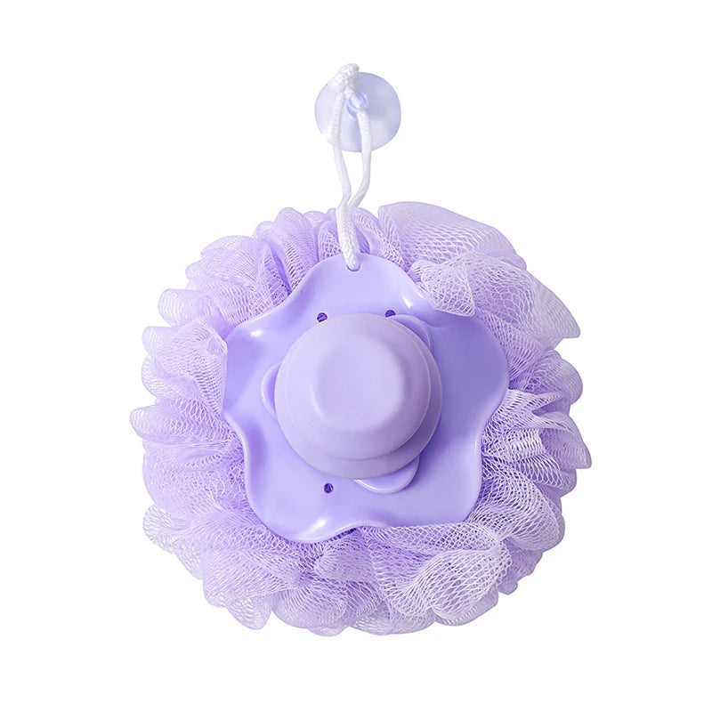 Bath Shower Loofah Sponge Pouf Body Wash Scrubber Creative Refill Shower Ball Exfoliating Home Bathroom