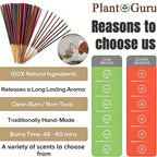 30-240pc Aromatherapy Incense Sticks 7 Natural Fragrances Lavender Jasmine Ocean Rose Sakura Incense Burner for Yoga Meditation