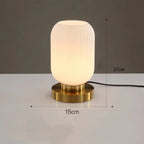 Nordic Modern Glass Table Lamps Bedroom Bedside Night Light Study Office Decoration Reading Home Lighting LED Living Room Desk
