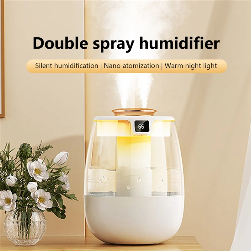 A69edouble Port Fragrance Diffuser 1.3L Cool Mist Maker Air Humidifier Essential Oil Aroma Humidificador Home Office