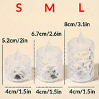 4/12pcs Flameless Plastic Candles Lights Battery LED Tealight with Realistic Flame for Home Holiday Wedding Party Tabletop Decor