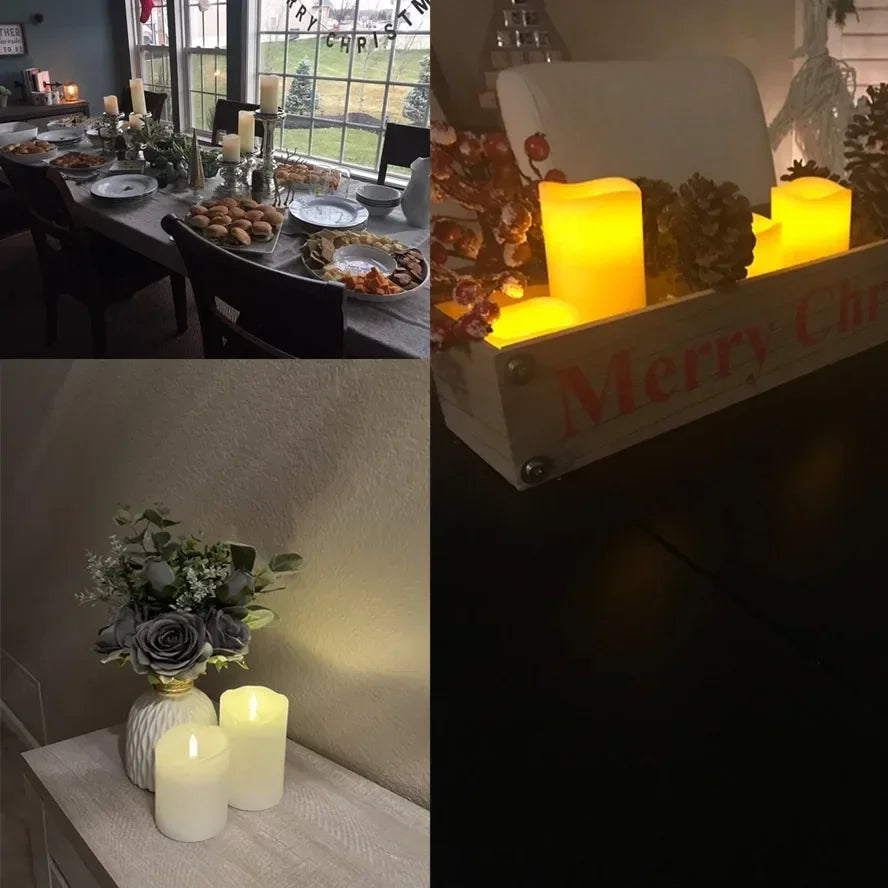 Flameless Flickering LED Candles Lamp Home Decoration Battery Powered Candles for Wedding Decor Birthday Party Supplies Warm