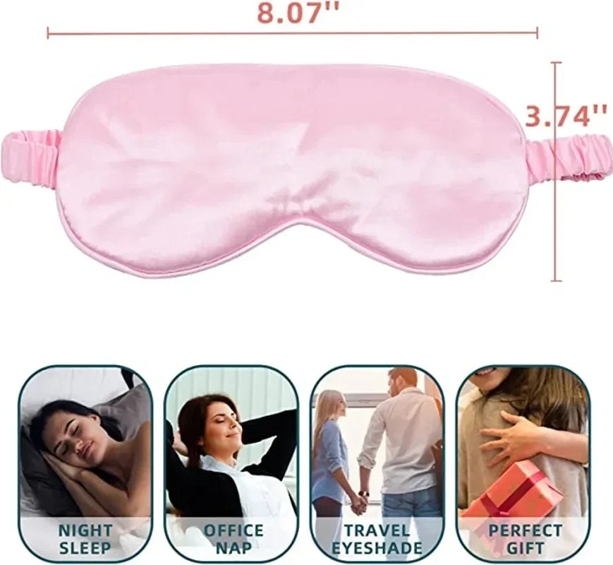 Imitated Silk Sleep Eye Mask Eye Patch Shading Eyepatch Travel Relax Lunch Break Eyeshade Health Sleeping Shield Eye Care Tools