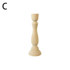 Wooden Candle Holder For Wedding Decorations Retro Wood Classic Candlestick andle Stand Party Living Room Home Decoration
