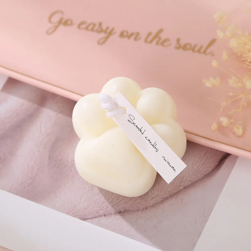 Cute Kawaii Mini Cat Paw Shaped Scented Candle Home Fragrance Soy Wax Decoration Gift Wedding Favors Room INS Style