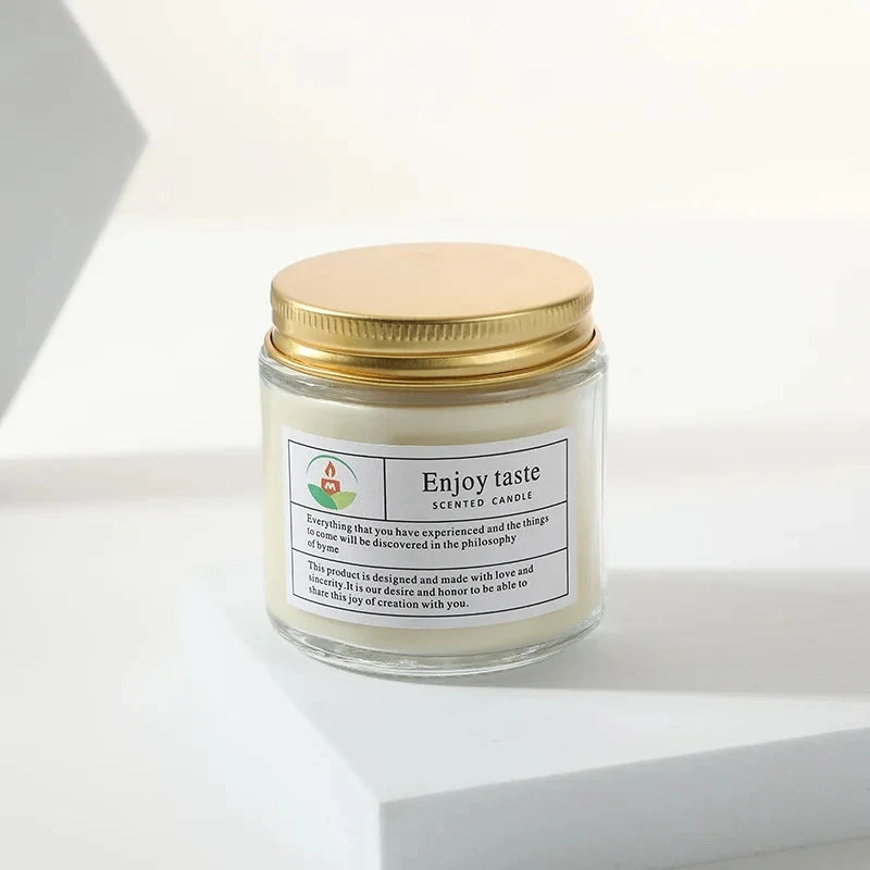 One transparent glass scented candle, for commemoration, decoration, natural plant wax