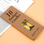 10 PCS/Box Tea Light Candles Long Burning Smokeless Tea Candles Decorative Glow Unscented Paraffin Tealights Candles For Home