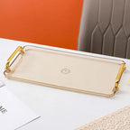 Small&Large Serving Tray with Handles Valet Tray Plastic Serving Tray for Party Kitchen Bathroom Dessert Table Cupcake Display