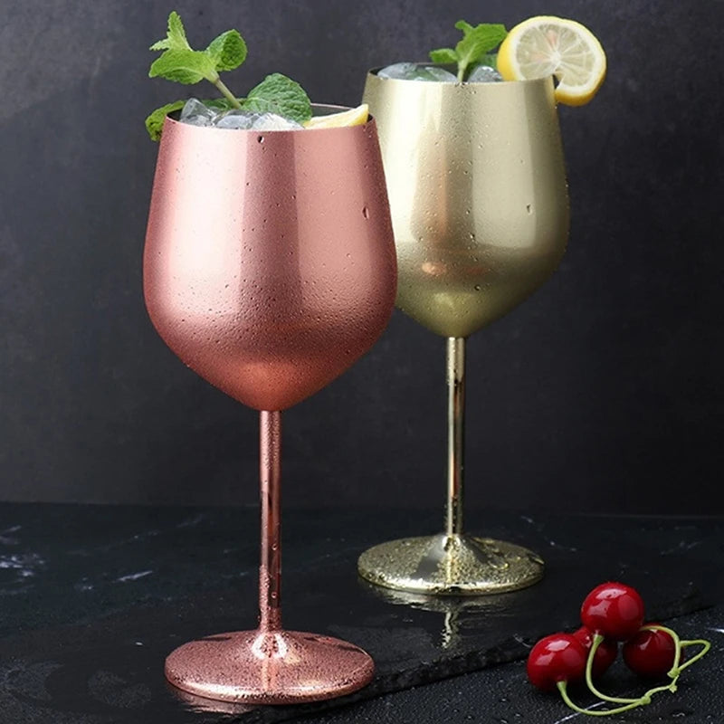 500ml Stainless Steel Glass Cocktail Creative Wine Glass Bar Restaurant Champagne Glass Red Wine Glass Drinkware Barware Cup
