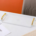 Small&Large Serving Tray with Handles Valet Tray Plastic Serving Tray for Party Kitchen Bathroom Dessert Table Cupcake Display