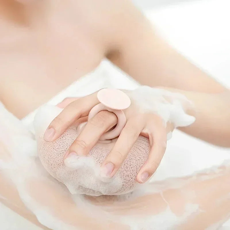 Sunflower Shower Ball Super Soft Massage Bath Ball Bath Towel Mud Sponge Bathroom Accessories with Suction Cup Round Brush