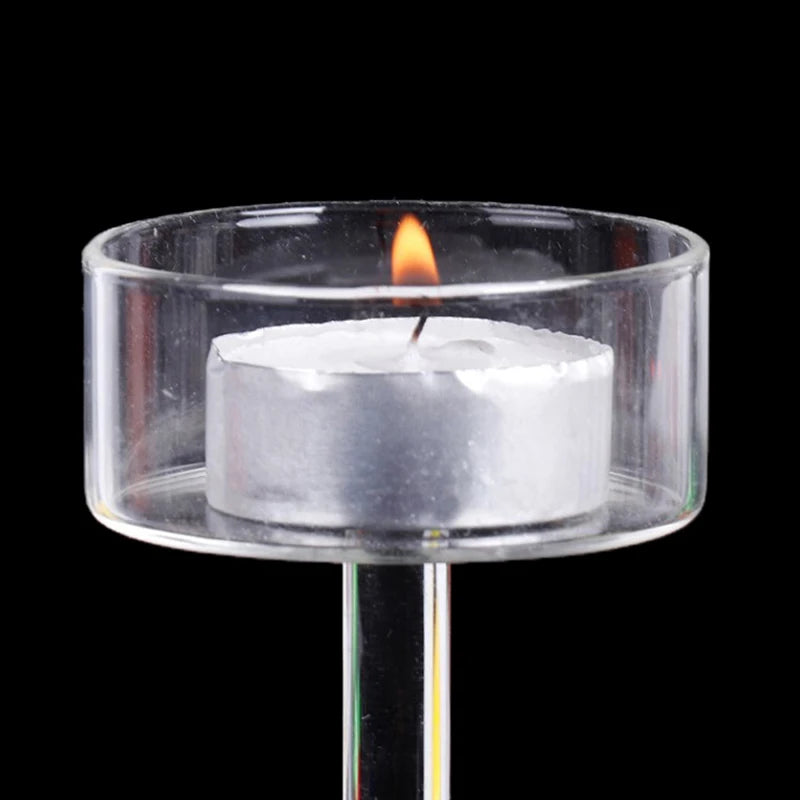 Tall Glass Candle Holder Transparent Candlestick Holder Stand Table Centerpiece For Home Bedroom Wedding Party Romantic Dinner