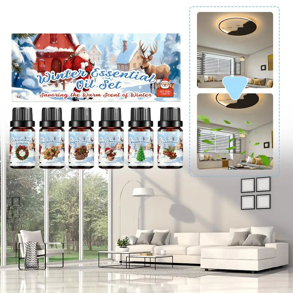 Aromatherapy Oil Set Multi-Use Diffuser Blends Essential Oil Set For Humidifiers Aromatherapy Scented Oil 6 Bottles Set New