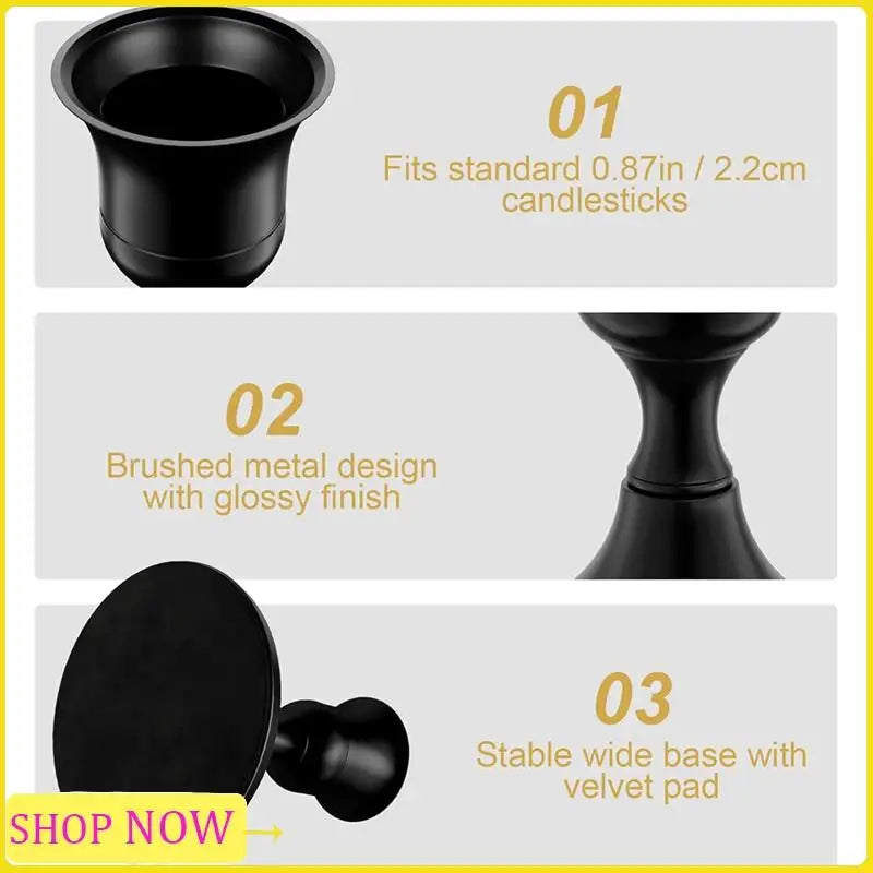 Especial Taper Candle Holders, Vintage Metal Candlestick Holders For Dinner Room Table Centerpiece Or Mantel Wedding Party Decor