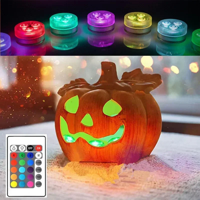 3 LED Underwater Light Remote Control Submersible With Battery RGB Night Light For Fish Tank Swimming Pool Wedding Party Lamp