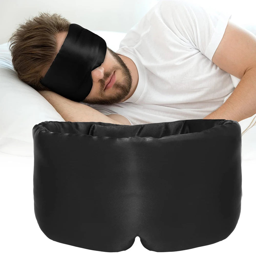 Adjustable Silk Sleep Mask for Side Sleeper,Eye Mask Sleeping for Women Men 100% Pure Mulberry Silk,Silk Eye Cover for Sleeping