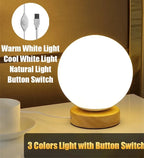 RGB Color Changing LED Night Light USB Rechargeable LED Table Lamp Bedside Lamp for Home Office Bedroom Living Room Light