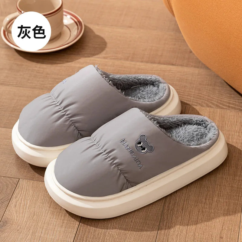 Slip On Winter Slippers for Adults – Plush Platform House Slides