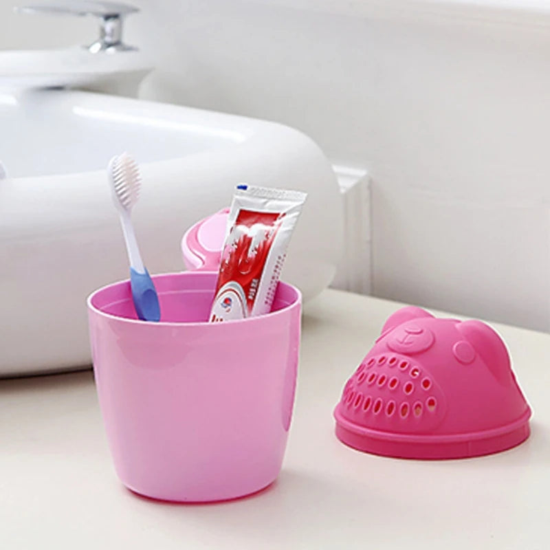 Baby Bath Waterfall Rinser Kids Shampoo Rinse Cup Bath Shower Plastic Spoons Cup