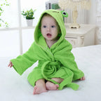0-2Y Cotton Kids Robes Newborn Bath Towel Hood Cartoon Fashion Sleepwear Girls Boys Bathrobe For Children Baby Receiving Blanket
