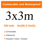 LED Fairy String Lights Outdoor Waterproof Waterfall Street Garland Curtain Lights For Patio Christmas Wedding Party Decoration