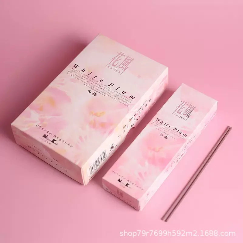 Japanese Hanafu Incense Sticks - Floral Sakura/Plum Scents for Home/Office, Natural Incensey with Relaxing Fragrance
