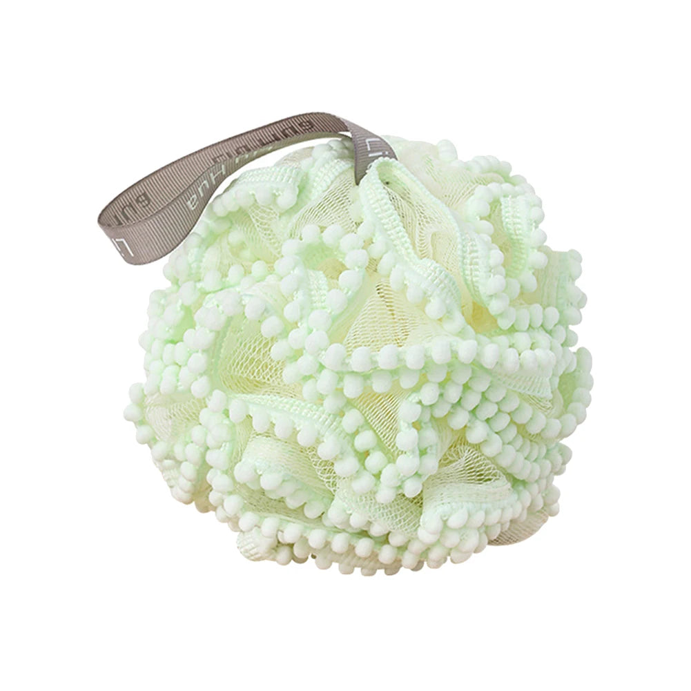 Soft Mesh Bath Sponge Balls Skin Cleaning Brush Shower Puff Body Cleaner Exfoliating Scrubbers Bath Flower Bathing Accessories
