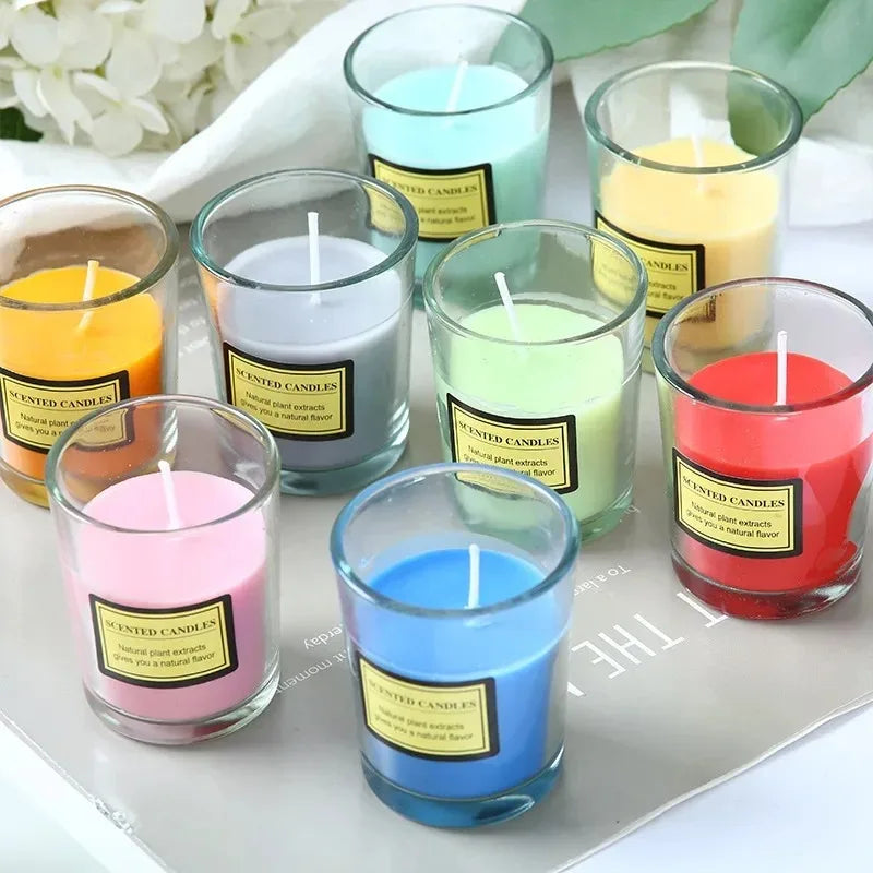Plant wax scented candle gift box soybean candle glass cup scented candle indoor smokeless Hotel fragrance