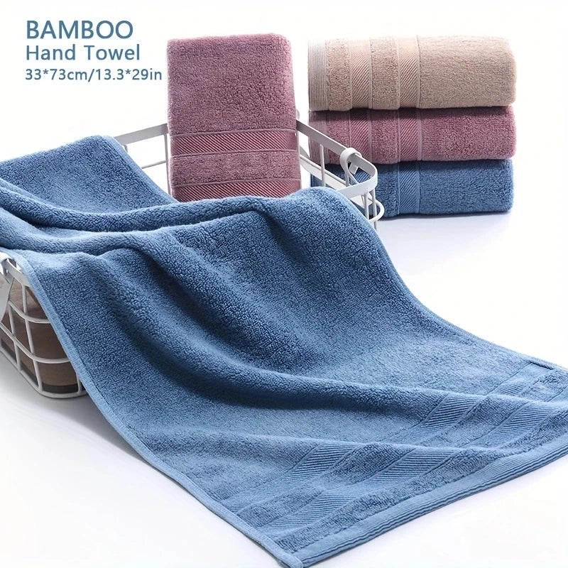 1 PC Natural, Sustainable, Hypo-Alergenic, High Absorbent, Super Soft Luxury Premium Bamboo Cotton Hand Towels