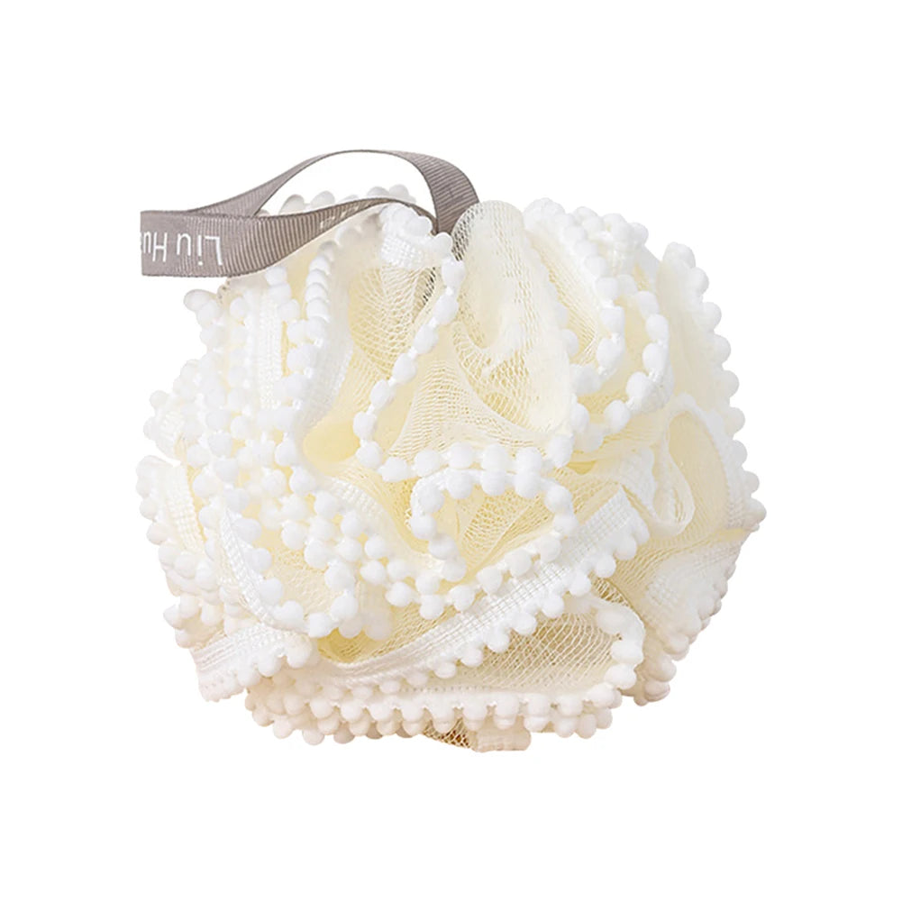Soft Mesh Bath Sponge Balls Skin Cleaning Brush Shower Puff Body Cleaner Exfoliating Scrubbers Bath Flower Bathing Accessories
