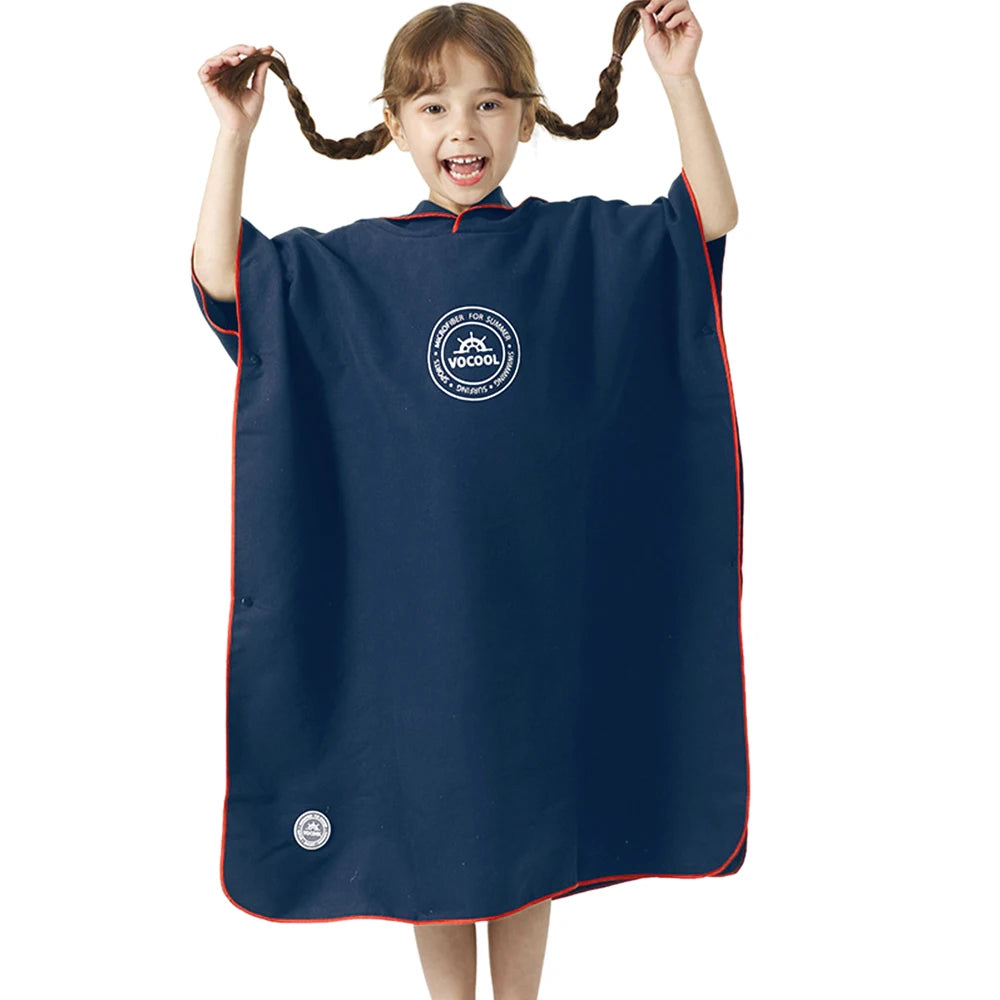 Hooded Bath Towel for Kids Quick Dry Bath Poncho Towel Absorbent Bath Towel Cape for Beach Swimming Pool