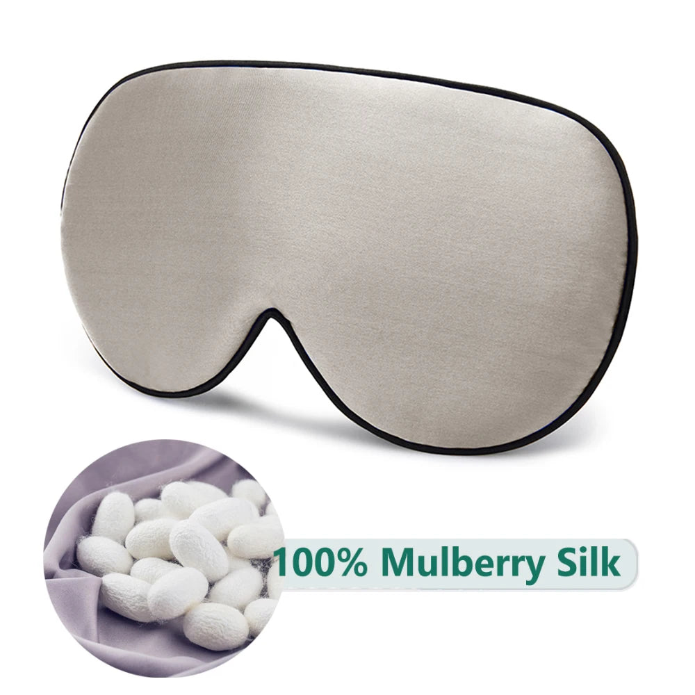 100% Natural Mulberry Silk Sleep Mask Soft and Comfortable Eye Patches Soft Blindfold Smooth Eye Mask Eyeshade Eye Cover Patch
