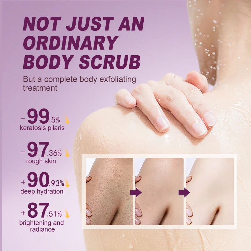 500g Lavender Body Scrub Shea Butter Exfoliating Deep Cleansing Dead Skin Removal Whitening Moisturizing Smooth Skin Body Care