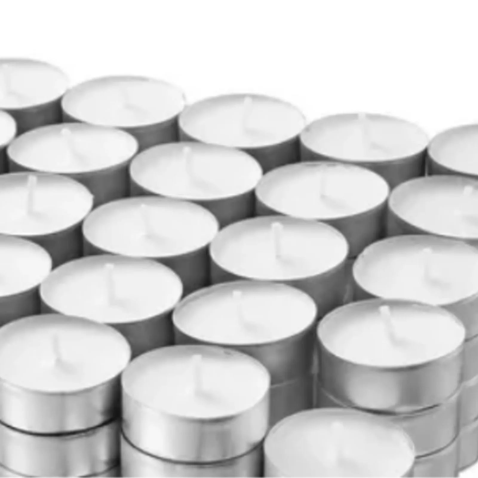 100 Packs Unscented Tea Lights Candles 4 Hour Smokeless Dripless Mini Paraffin Tealight Candles Set for Weddings White