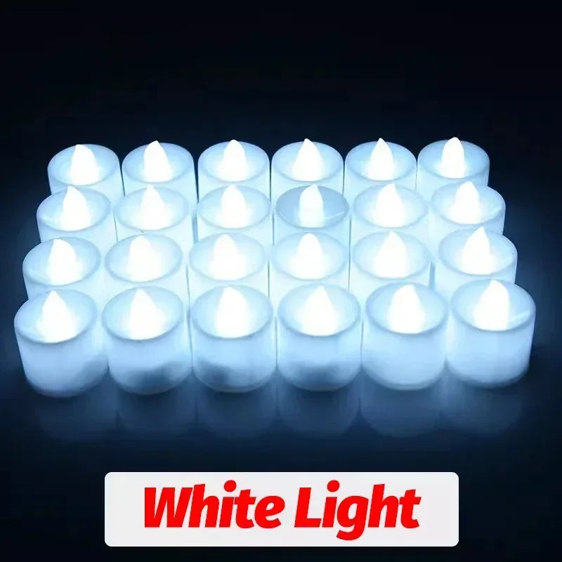 LED Electronic Candles Lights Flameless Flickering Candle Battery Powered Wishing Tealights Home Wedding Party Decor Lighting