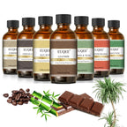 EUQEE 60ml (2 Fl.Oz.) Men's Fragrance Oil For Reed Diffuser, Car Diffusion-Leather Coffee Bamboo & Teak Bay Rum Aromatherapy Oil