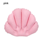 1PC Inflatable Bath Pillow With Suction Cups Soft Spa Neck Support Pillow Bathtub Anti-slip Fan-shaped Cushion Bathing Accessory