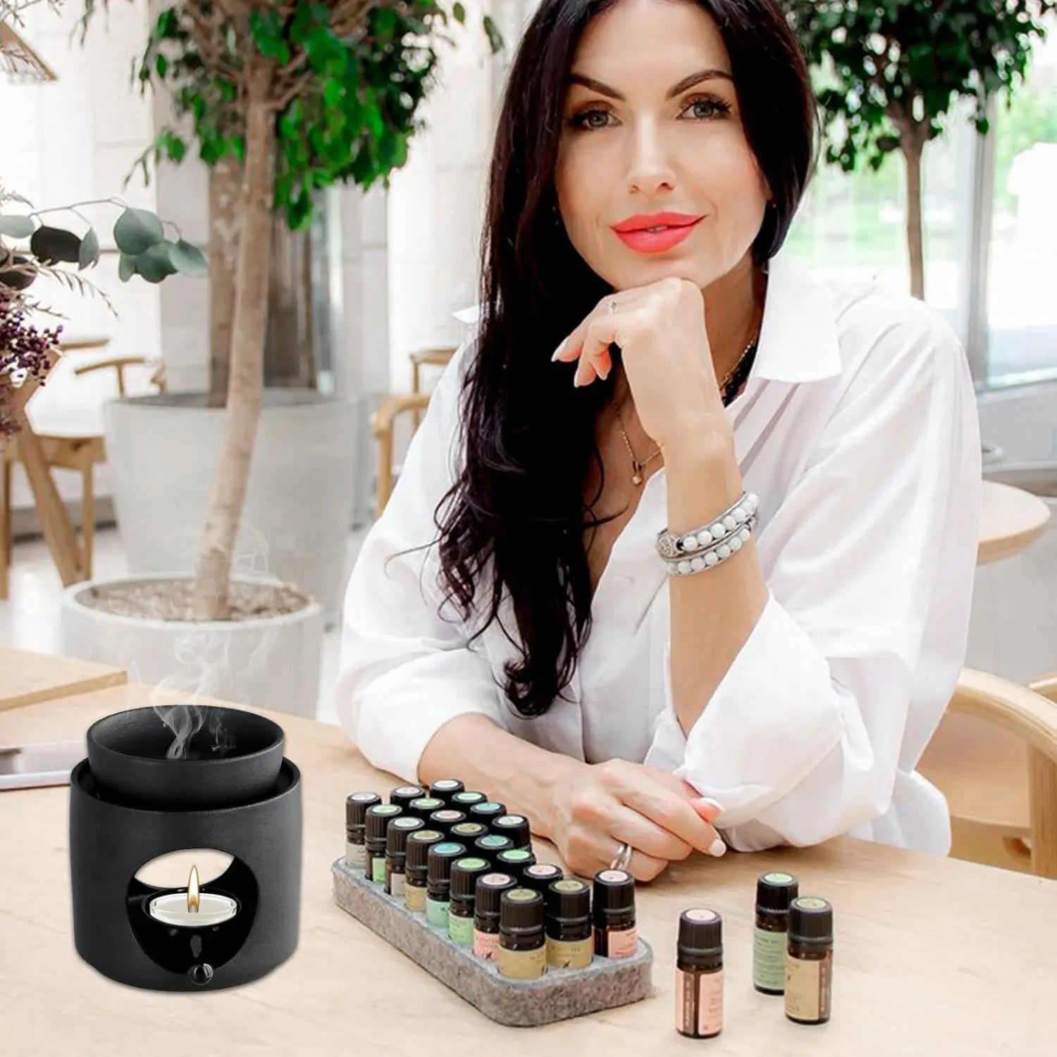 For 100ml Home Fragrance Stove Candle Heating Censer Ceramics Incense Burner Practical Tranquilize Essential Oil Furnace