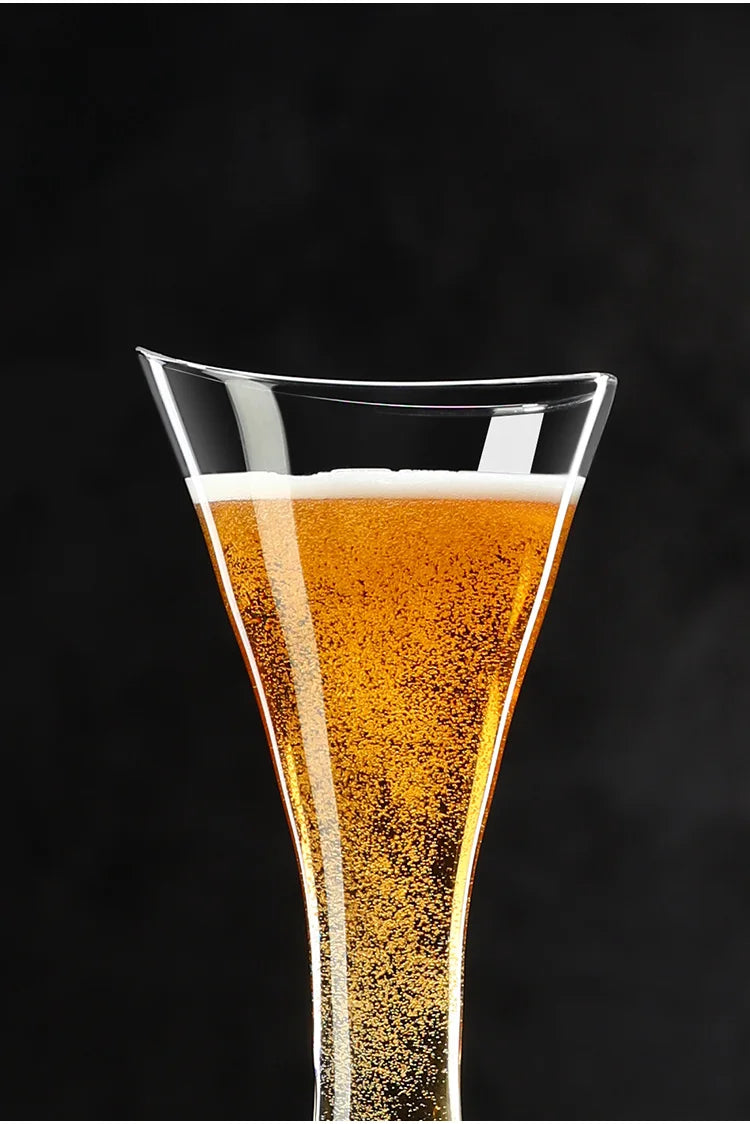 Crystal Champagne Glasses Sparkling Wine Goblets Cinched Waist Wide Mouth Creative High-value Champagne Glasses Cocktail Glasses