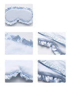 1pc Silk Ruffle Sleep Eye Mask Soft Sleeping Eye Covers Multicolor Night Dream Blackout Eye Patches for People To Sleep Better