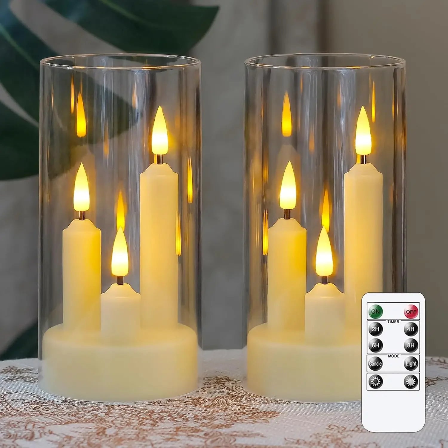3IN1 LED Electronic Candle Tea Light Multicolors LED Candle With IR Remote Flickering Lamp Acrylic Candles for Christmas Wedding