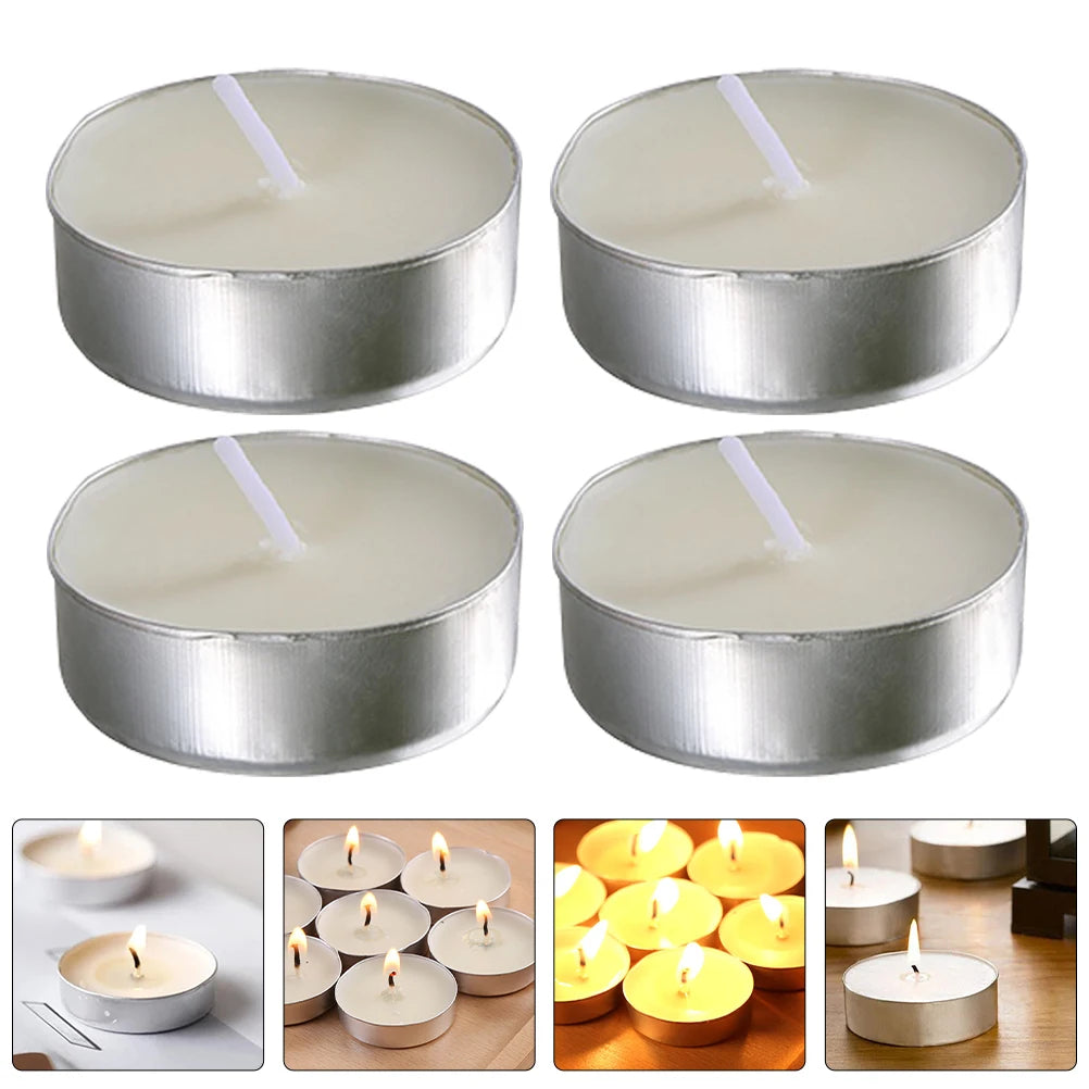 50pcs Tea Lights Candles White Tealight Candles Small Tea Light Candles Little Tiny Tealights Candles Holders for Wedding Party