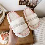 Cozy Cotton-Lined Opened Toe Slippers for Kids