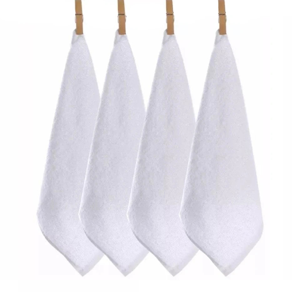 4/8pcs Cotton Wash Cloth, Luxurious Soft, 11.81 x 11.81 inch Ultra Absorbent, Machine Washable Washcloths, White